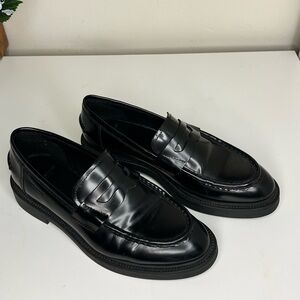 Vagabond Alex Black Leather Loafers